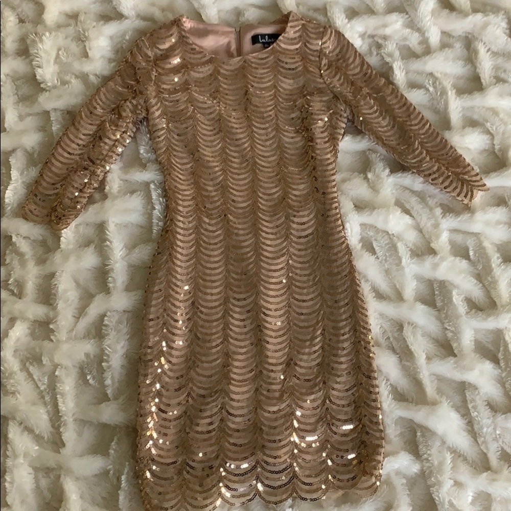 Gold sequin bodycon dress